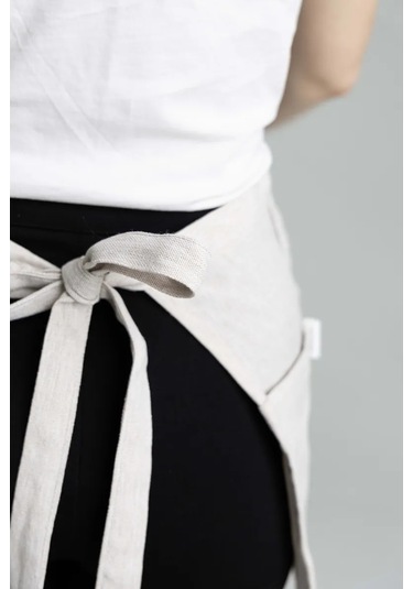 Leohome Belden Geçmeli Cepli Garson Önlüğü 423508299 Bej