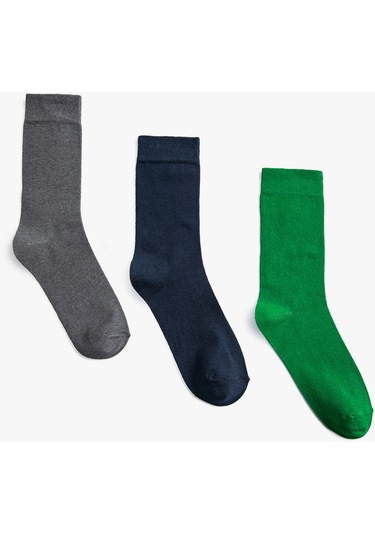 Koton 3'lü Soket Çorap Seti Gri 3wam80308aa 3WAM80308AA031 Gri