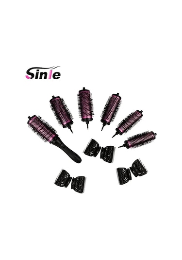 Willowhaven Bright Rose 6lı Alüminyum Saç Taranı Seti, 3 Boy, Düz Dalgalı Kıvırcık Saç Şekillendirme