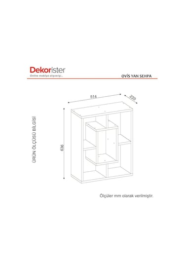Dekorister Ovis Yan Sehpa Beyaz