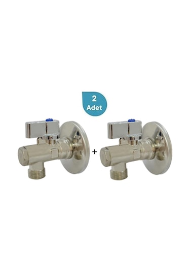 Eca 1/2" Filtreli Ara Musluk Krom Volanlı - 2 Adet Rozet Dahil 602111048-2