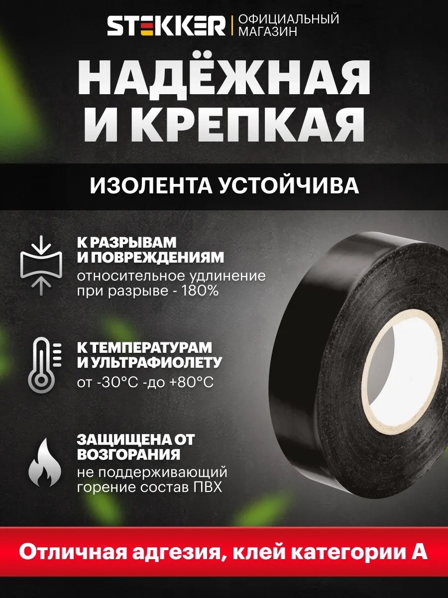 Stekker Siyah Yalıtım Bandı 19mm X 20m 291309231