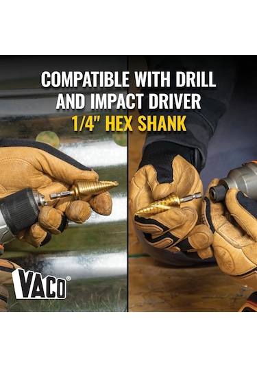 Klein Tools 25951 Elektrikçi Kademeli Matkap Ucu Seti, Spiral Çif