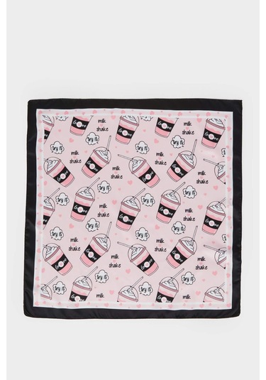 Defacto Kız Çocuk Desenli Saten Fular G0352a8nspn2 Pembe
