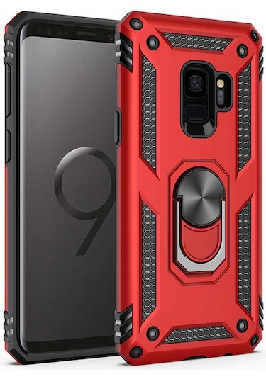 Zore Galaxy Uyumlu S9 Kılıf Msra Vega Kapak - Kırmızı Kırmızı
