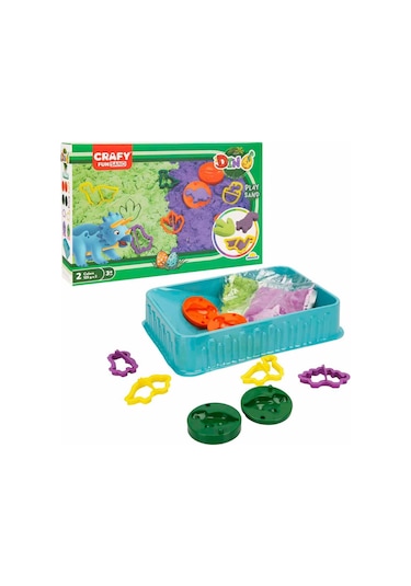 Sunman Oyuncak Crafy Dino Oyun Kumu Seti 250 G 11 Parça - Standart