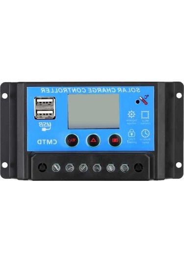 Trendooze 20a Akıllı Güneş Şarj Kontrol, Lcd Ekran, Usb, 12v/24v Otomatik Regülatör, Güvenli Yük Koruma