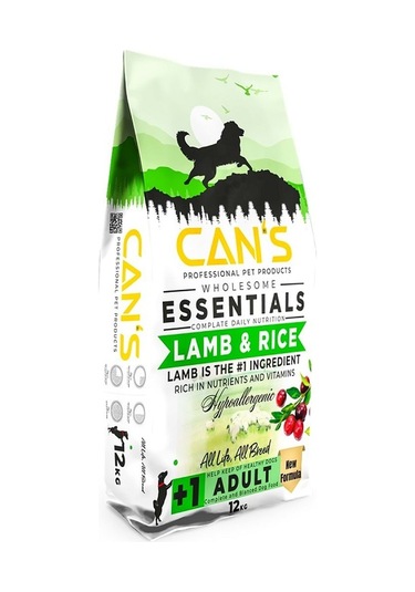 Can's Kuzu & Pirinçli Yetişkin Köpek Maması 12 KG