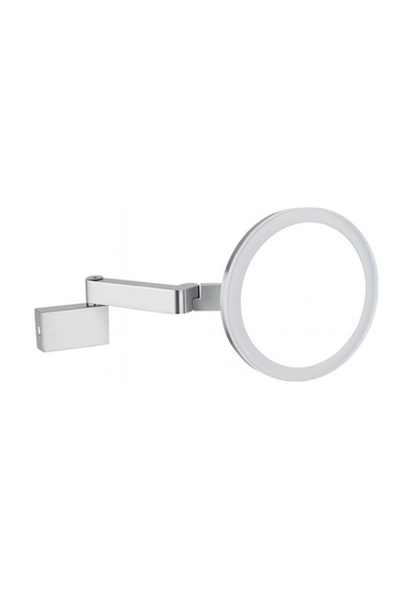 Banyo Makyaj Aynası, Ledli Gün Işığı , Çift Kollu, 3x Büyüteçli - Krom Krom