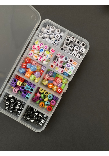 Kutulu Kum Boncuklu Takı Yapma Seti Kolye Bileklik Halhal Telefon