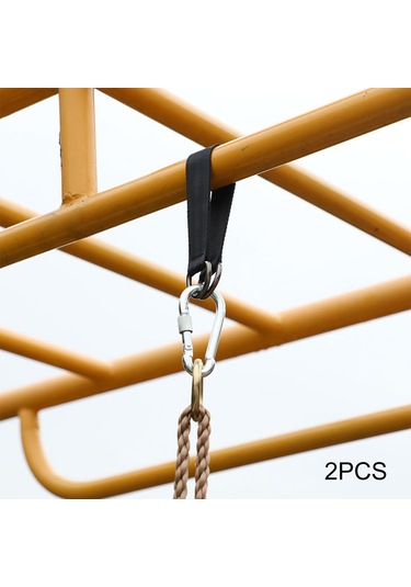 Suntek 2'li Askı Seti 220 Lbs Salıncakları Hamakları Yukarı Siyah