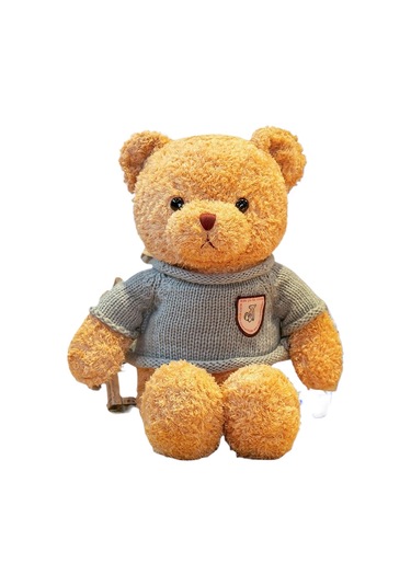 Turki Teddy Ayı Plush Toy Renkli Pillow 40cm Bej Kazak