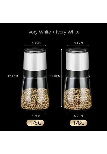 Besthome1 Karabiber Öğütücü Gül Tuzu Tamamlayıcı Gıda El Bükülmüş Şişesi Siyah 1 Adet Ev Manuel Biber Tozu Siyah