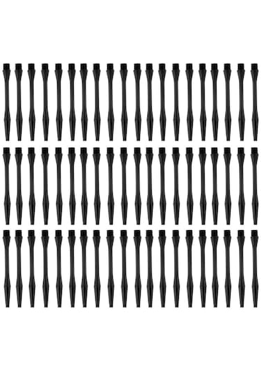 Homyl 60 Adet 54mm Konu Plastik Yeniden Oluklu Dart Milleri Siyah