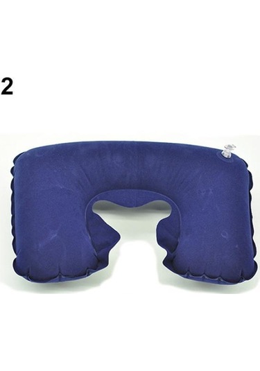 Pembe 1 Adet Şişme Seyahat Hava Yastığı Boyun Desteği U Şekli Düzlem Uçuş Taşınabilir Yastık