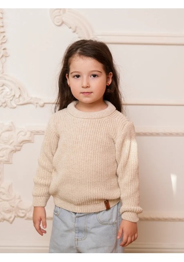 Djaza Kids Çocuklar İçin Örme Oversize Kazak 292470484 Bej