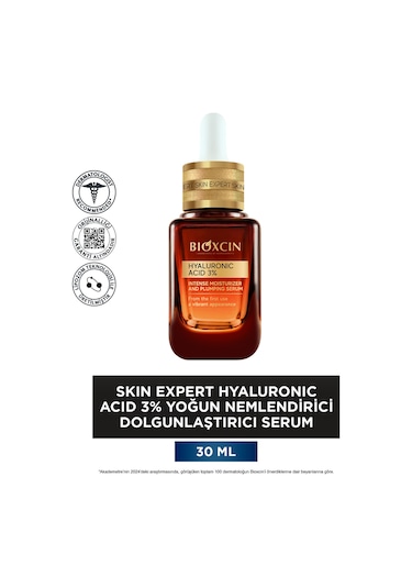Bioxcin Skin Expert Hyaluronic Acid 3% Yoğun Nemlendirici Serum 30 ml