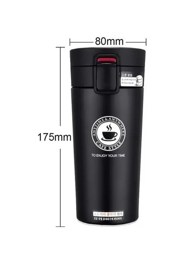Paslanmaz Çelik Termos Bardak-mercampoutdoor Siyah