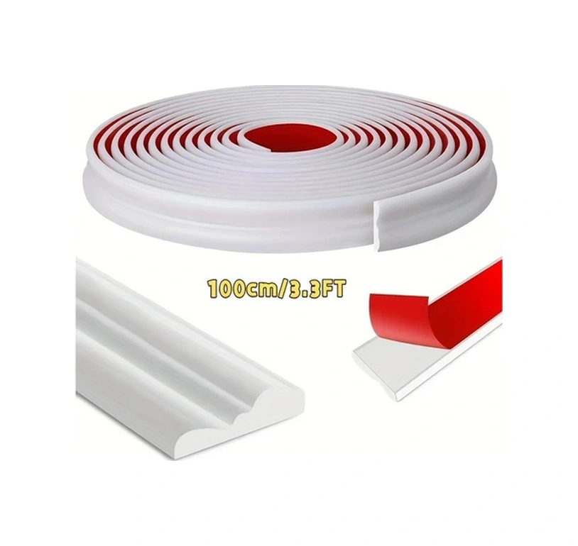 Trendooze Kendinden Yapışkanlı Pvc Sıva Şeridi Beyaz 500 Cm Sunline022, Çok Amaçlı Dekorasyon Aracı Beyaz