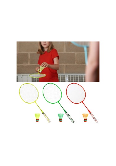 Geeksen Çocuklar İçin Harika Hediye: 2'li Badminton Raketi Seti - Yeşil, Turuncu, Sarı Seçenekleri