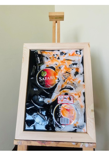 Epoksi Tablo Safari Kırık Şişe Sanatı