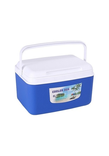 Taşınabilir Araç Dış Mekan Buz Kovası Soğutucu Mini Buzdolabı 8l Mavi Mavi