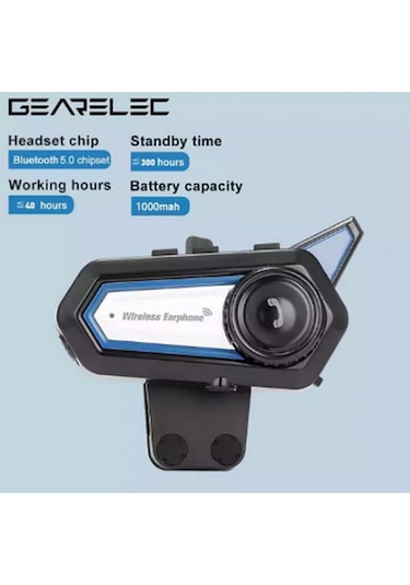 Bt31 Kask için Bluetooth 5.0 Motosiklet Interkom Su Geçirmez Kablosuz Kulaklık