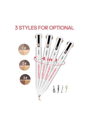 Yifomall 4 Ü 1 Arada Kaş Kalemi: Suya Dayanıklı, Doğal Görünüm, Vurgulama Ve Şekillendirme, Makyaj Aracı