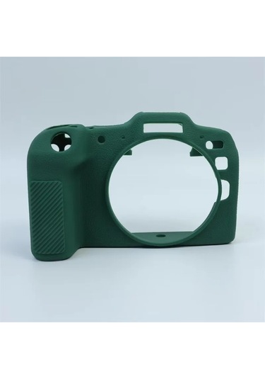 Butu Canon Eos R8 Kılıf İçin Çizilmeye Dayanıklı Silikon Kamera Kılıfı Koruyucu - Siyahımsı Yeşil