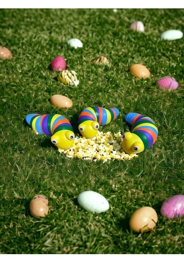 Söktak Eğlenceli Stres Ve Anksiyete Giderici Montessori Renkli Tırtıl Eğitici Oyuncak 1 Adet