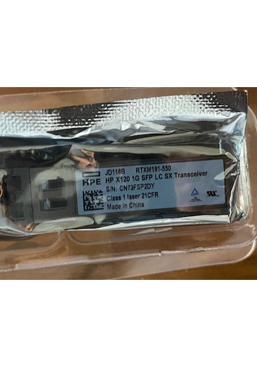 Hpe X120 1G Sfp Lc Sx Transceiver Jd118B