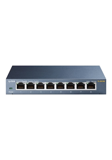 TP-Link TL-SG108 8 Port Gigabit Masaüstü Switch Çelik Kasa