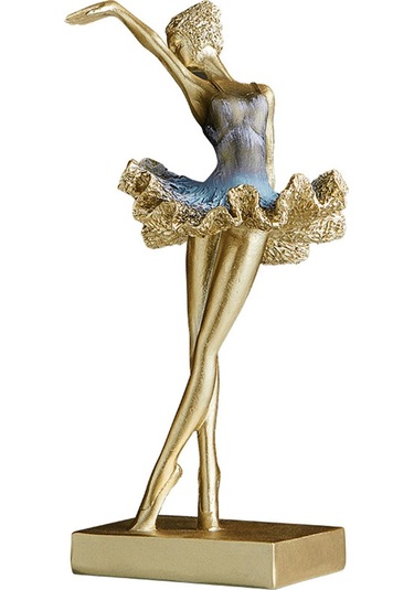 Suntek Dans Eden Kız Figürü El Sanatları Süslemesi 13cmx12cmx26cm