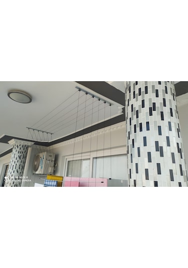 Yıldız Silver 9 Sıralı 175 Cm Boyunda Asansörlü Çamaşır Kurutucu Gümüş