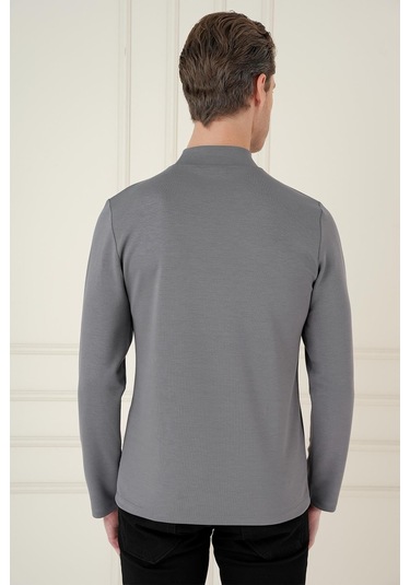 Ts 894 Slim Fit Füme Spor T-shirt Füme