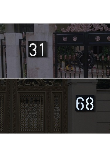 S6012-4 Güneş Ev Numarası Işığı Evler Için Led Aydınlatmalı Diğer
