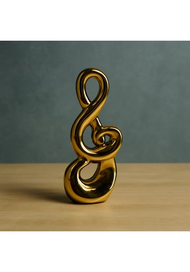 Gold Nota Dekoratif Seramik Obje 17x7