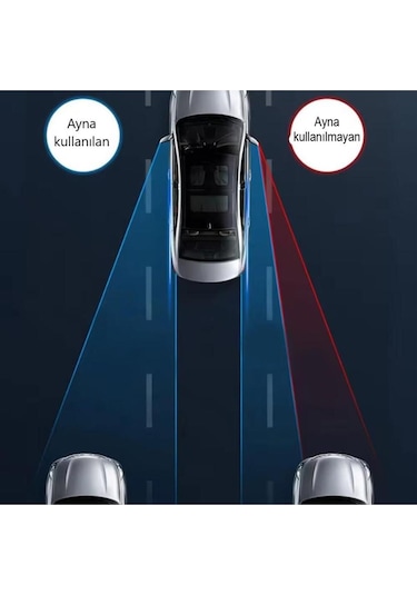 Araç Araba Kör Nokta Aynası Dış Dikiz Ilave Kolay Görüş Krom Gümüş Yuvarlak Ayarlanabilir