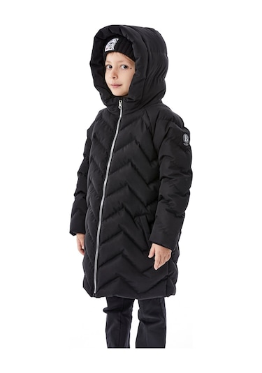 Benitto Kids Kız Çocuk Kapüşonlu Kışlık Şişme Mont 51353 Siyah