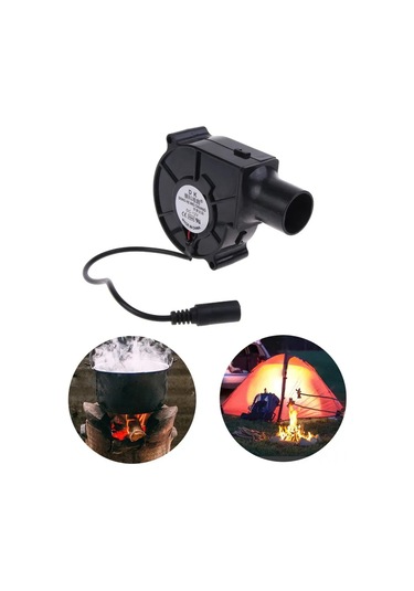 Lemestar Taşınabilir 12v Mangal Üfleme Fanı - Hızlı Ateş Yakma Ve Güçlü Hava Akışı