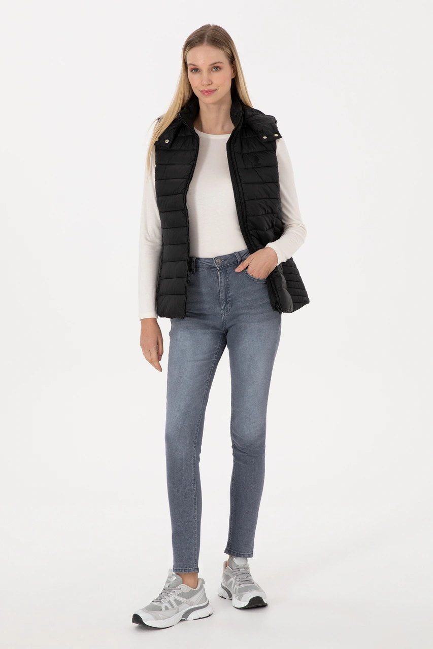 U.s. Polo Assn. Kadın Siyah Yelek Dokuma 50307992-vr046 Siyah