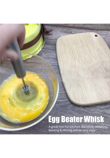 Kosona 12 İnç 430 Paslanmaz Çelik, Yüksek Sıcaklık Dayanıklı, Yıkama Kolay Yarı Otomatik Yumurta Çırpıcı - Mutfak Aleti Diğer