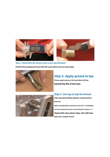 Geeroyoo M22x1.5 Araba Yağ Panosu Vida Uçuk Tamiri Aleti - Vida Ve Iğne Tamiri, Dayanıklı Malzeme, Kolay Kullanım