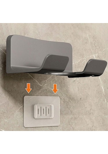 Dolıty Banyo Saç Kurutma Makinesi Rafı Yerden Sade-siyah