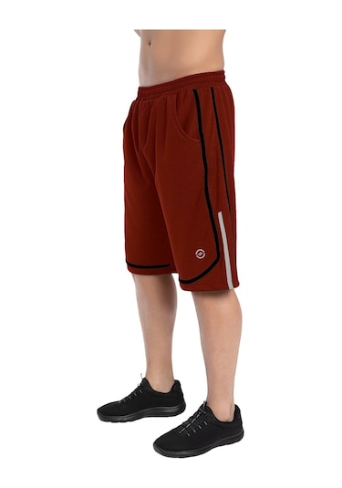 Crozwise Çift Şeritli Astarsız - Erkek Kırmızı Basketbol Şortu