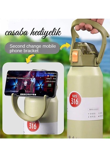 Kişiselleştirilebilir Soğuk Tutması İçin Özel 316l Termos Siyah Siyah