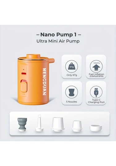 Fochsia Sadece 67g Yeşil Hengtun Nano Pompa 3.5kpa Taşınabilir Elektrikli Şişirme Aleti Hızlı Şişirme