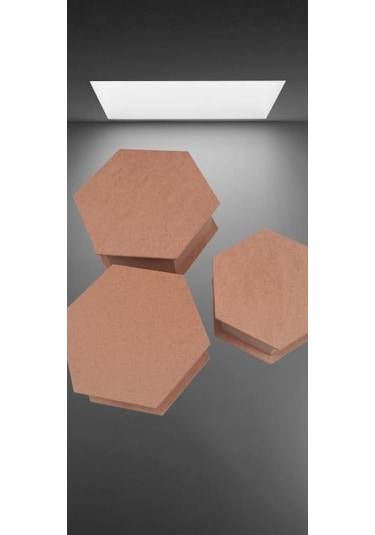Hobi Dekoratif 3lü Takı Seti Model Ahşap Mdf Altıgen Ham Ürün El Yapım