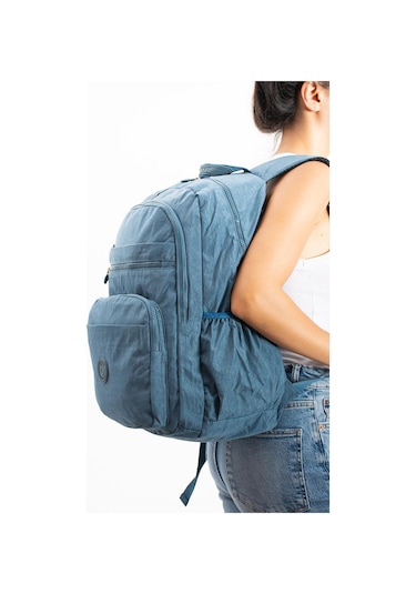 Ultra Hafif Çok Cepli Su Geçirmez Sırt Çantası Unisex Mavi Model: 571-1b - Mavi