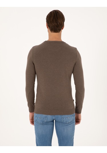 Pierre Cardin Erkek Vizon Kazak /triko 50315509-vr174 Vizon